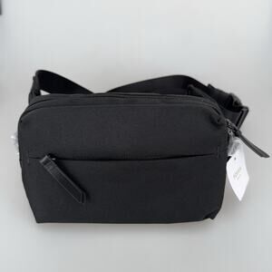 Fossil Weston Sling Bag Black Crossbody SBG1322001 Oxford Mens Fanny Pack NWT